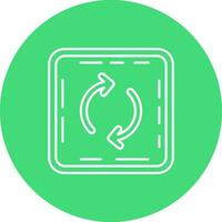 Loop Line color circle Icon vector