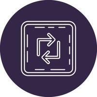 Loop Line color circle Icon vector