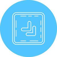 Chevron Line color circle Icon vector