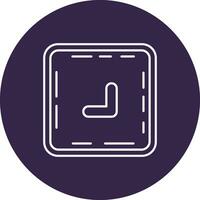 Chevron Line color circle Icon vector