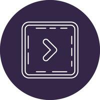 Chevron Line color circle Icon vector