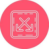 Intersect Line color circle Icon vector