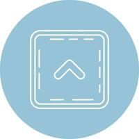 Chevron Line color circle Icon vector