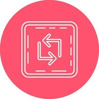 Loop Line color circle Icon vector