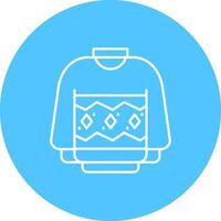 Sweater Line color circle Icon vector