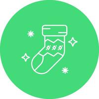 Sock Line color circle Icon vector