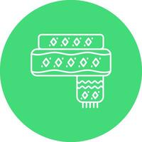 Scarf Line color circle Icon vector