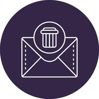 Dustbin Line color circle Icon vector