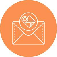 Location pin Line color circle Icon vector
