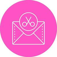 Scissor Line color circle Icon vector