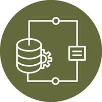 icono de vector de integración de datos