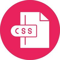 icono de vector de archivo css