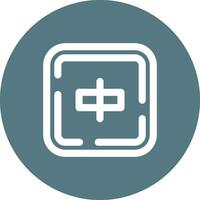 Align objects Line color circle Icon vector