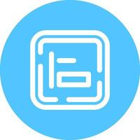 Left alignment Line color circle Icon vector