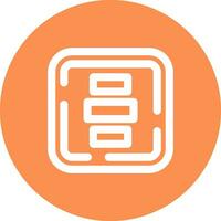 Horizontal Alignment Line color circle Icon vector