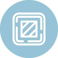 Square Line color circle Icon vector