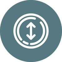 Up and down arrow Line color circle Icon vector