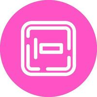 Right align Line color circle Icon vector