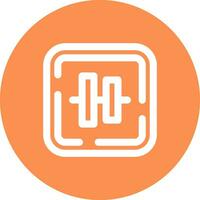 Vertical alignment Line color circle Icon vector