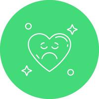 Sad Line color circle Icon vector