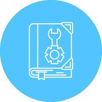 User manual Line color circle Icon vector