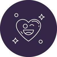 Wink Line color circle Icon vector