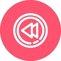 Rewind Line color circle Icon vector