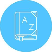 Dictionary Line color circle Icon vector