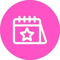 Calender Line color circle Icon vector