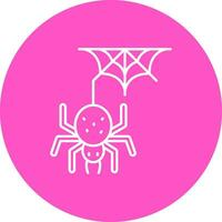 Spider Line color circle Icon vector