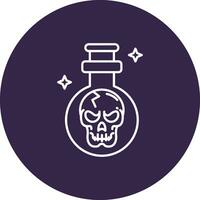 Potion Line color circle Icon vector