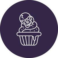 Cupcake Line color circle Icon vector