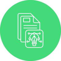 Vector Line color circle Icon