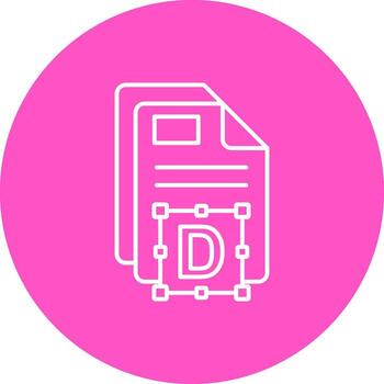 Font Line color circle Icon vector