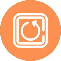 Undo Line color circle Icon vector