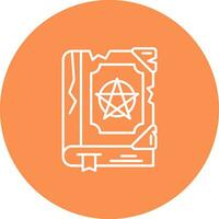 Magic book Line color circle Icon vector