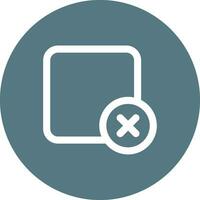 Delete square Line color circle Icon vector