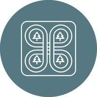 Overpass Line color circle Icon vector
