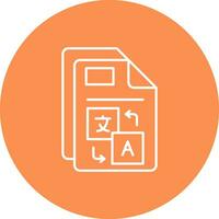 Translate Line color circle Icon vector