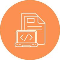 Coding Line color circle Icon vector