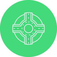 Roundabout Line color circle Icon vector