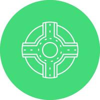 Roundabout Line color circle Icon vector