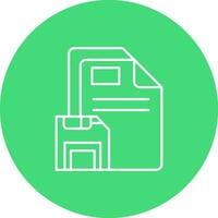 Save Line color circle Icon vector