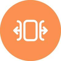 Carousel horizontal Line color circle Icon vector