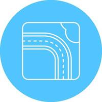 Highway Line color circle Icon vector