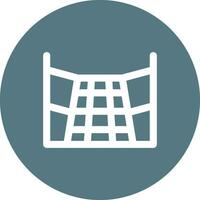 3d perspective grid Line color circle Icon vector