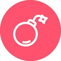 Bomb Line color circle Icon vector