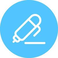 Pen 1 Line color circle Icon vector