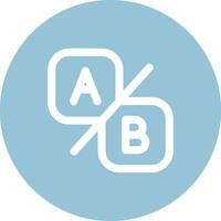 Compare ab Line color circle Icon vector