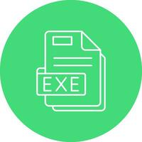 Exe Line color circle Icon vector
